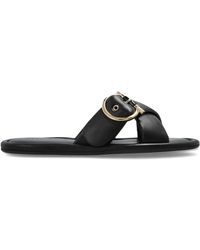 Ferragamo - Leather Slides 'Elyzia' - Lyst