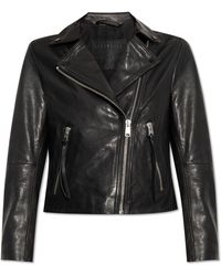 AllSaints - Dalby Leather Biker Jacket - Lyst