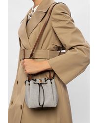 Burberry Bucket Bag With Logo Grey