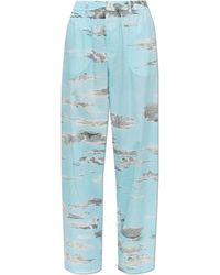 Moschino - Cotton Trousers With Print - Lyst