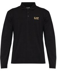 EA7 - Long Sleeve Polo - Lyst