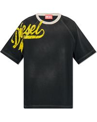 DIESEL - ‘T-Roxt-Slits’ T-Shirt With Logo - Lyst