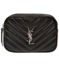 Saint Laurent Belt Bag With Logo - Black