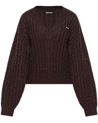ROTATE BIRGER CHRISTENSEN - Wool Sweater With V-Neck - Lyst