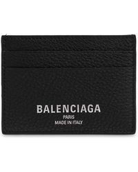 Balenciaga - Leather Card Holder With Logo - Lyst