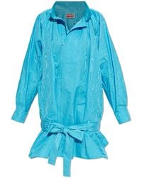 KENZO - Loose-Fit Dress With Belt - Lyst