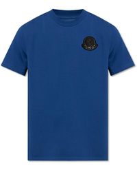 Moncler - T-Shirt With Logo Patch - Lyst