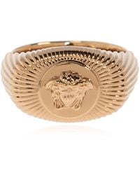 Versace - Signet Ring With Medusa Head - Lyst