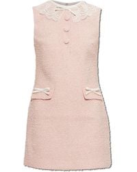 Self-Portrait - Tweed Dress With Lurex Thread And Sequins - Lyst