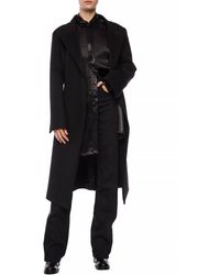 burberry peak lapel cashmere wrap coat
