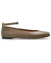Emporio Armani - Leather Ballet Flats - Lyst