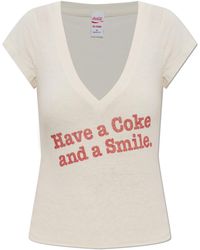 RE/DONE - T-Shirt "Skye Tee Have A Coke" - Lyst