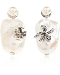 Tory Burch - Earrings With Glass Pearl - Lyst