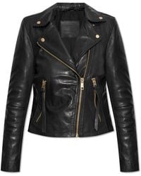 AllSaints - Leather Jacket Dalby - Lyst