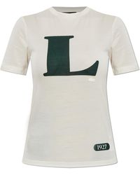LACOSTE RUNWAY - Silk T-Shirt With Print - Lyst