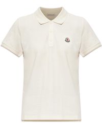 Moncler - Polo Shirt With Logo Patch - Lyst