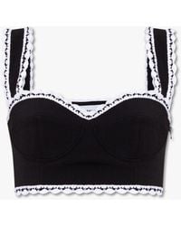 Moschino - Cropped Tank Top - Lyst