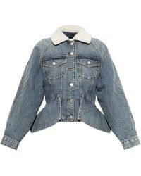 Balmain - Denim Jacket With Belt - Lyst