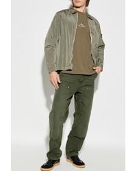 Stone Island - T-Shirt With Embroidered Logo - Lyst