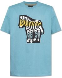 Paul Smith - T-Shirt With Colorful Print - Lyst