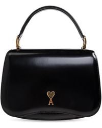 Ami Paris - Leather Handbag With Logo - Lyst