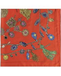 Versace - Silk Scarf With "Broken Jewels" Print - Lyst