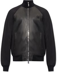 DSquared² - Leather Bomber Jacket, - Lyst