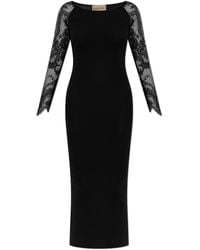 Valentino Garavani - Pencil Dress With Lace Sleeves - Lyst