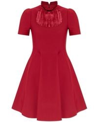 McQueen - Dress With A Stand-Up Collar - Lyst