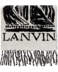 Lanvin - Wool Scarf With Fringes - Lyst