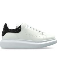 McQueen - Leather Sports Shoes With Shimmering Crystals - Lyst