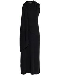 Ami Paris - Dress With A Decorative Pleat - Lyst