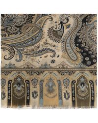 Etro - Scarf With Raw Edge Finish - Lyst