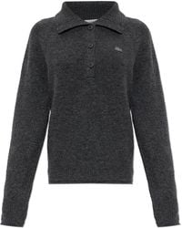 Lacoste - Wool Long-Sleeve Polo Sweater - Lyst