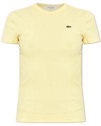 Lacoste - Ribbed Fitted T-Shirt - Lyst