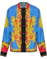 Versace - Silk Shirt With "The Sun" Print - Lyst