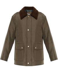Maison Margiela - Jacket With Fur Collar - Lyst