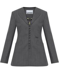 Ganni - Single-Vent Blazer - Lyst
