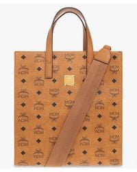 MCM - Monogrammed Shopper Bag - Lyst