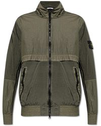 Stone Island - Jacket With A Stand-up Collar, - Lyst