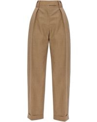 Versace - Wool Pleated Trousers - Lyst