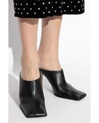 Alaïa - Leather Heeled Mules - Lyst