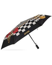 Moschino - Folding Umbrella With Floral Motif - Lyst