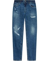 Dolce & Gabbana - Distressed Loose-Fit Denim Jeans - Lyst