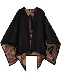 Ferragamo - Poncho With Decorative Pattern - Lyst