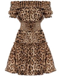 Dolce & Gabbana - Animal Print Dress - Lyst