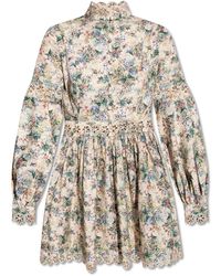 Ixiah - Dress With Floral Motif, - Lyst