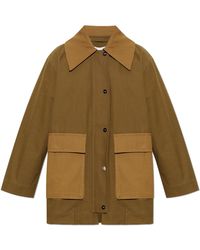 Ganni - Cotton Jacket With Pocket - Lyst