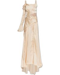 Blumarine - Satin Dress With "Vintrage" Effect - Lyst