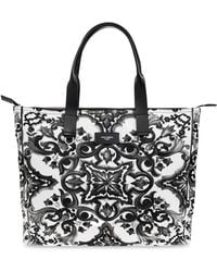 Dolce & Gabbana - Shopper Bag With 'Majolica' Print - Lyst